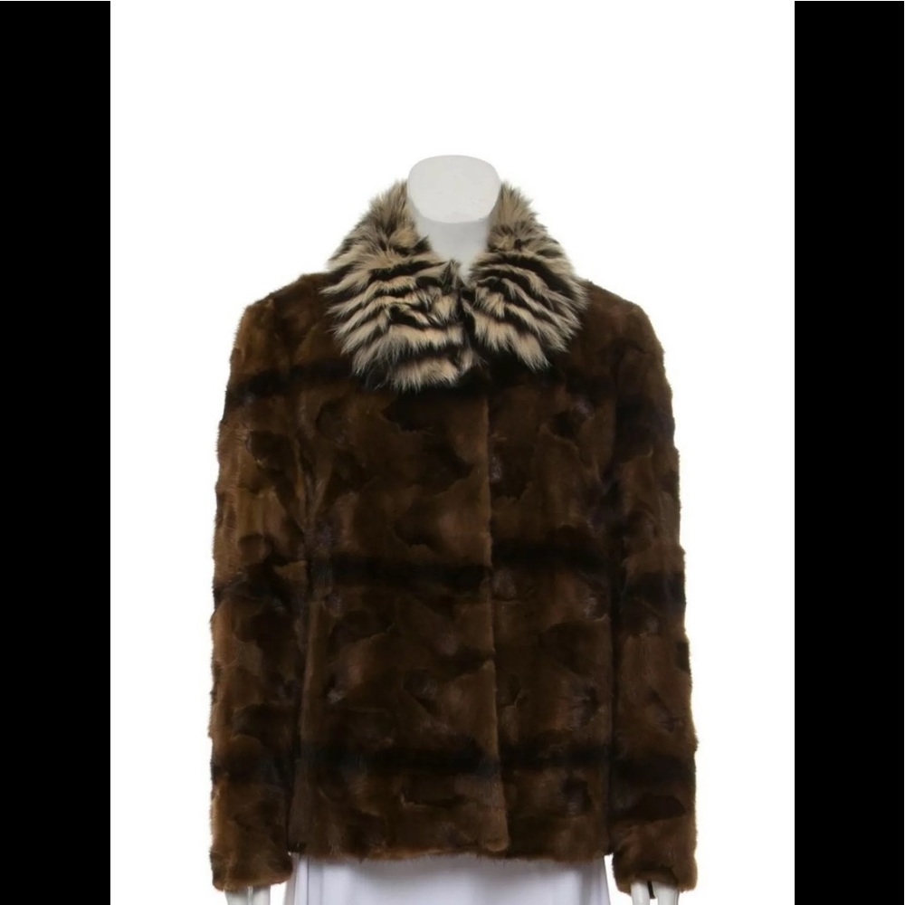 Mink and fox Lynx  DENA from  coat jacket sz M